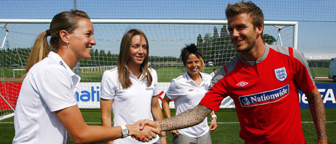 David Beckham meets Casey Stoney